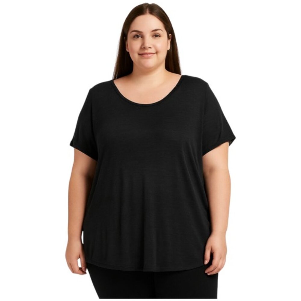 Sejour 2X Semi Sheer Short Sleeve T Shirt NWT
